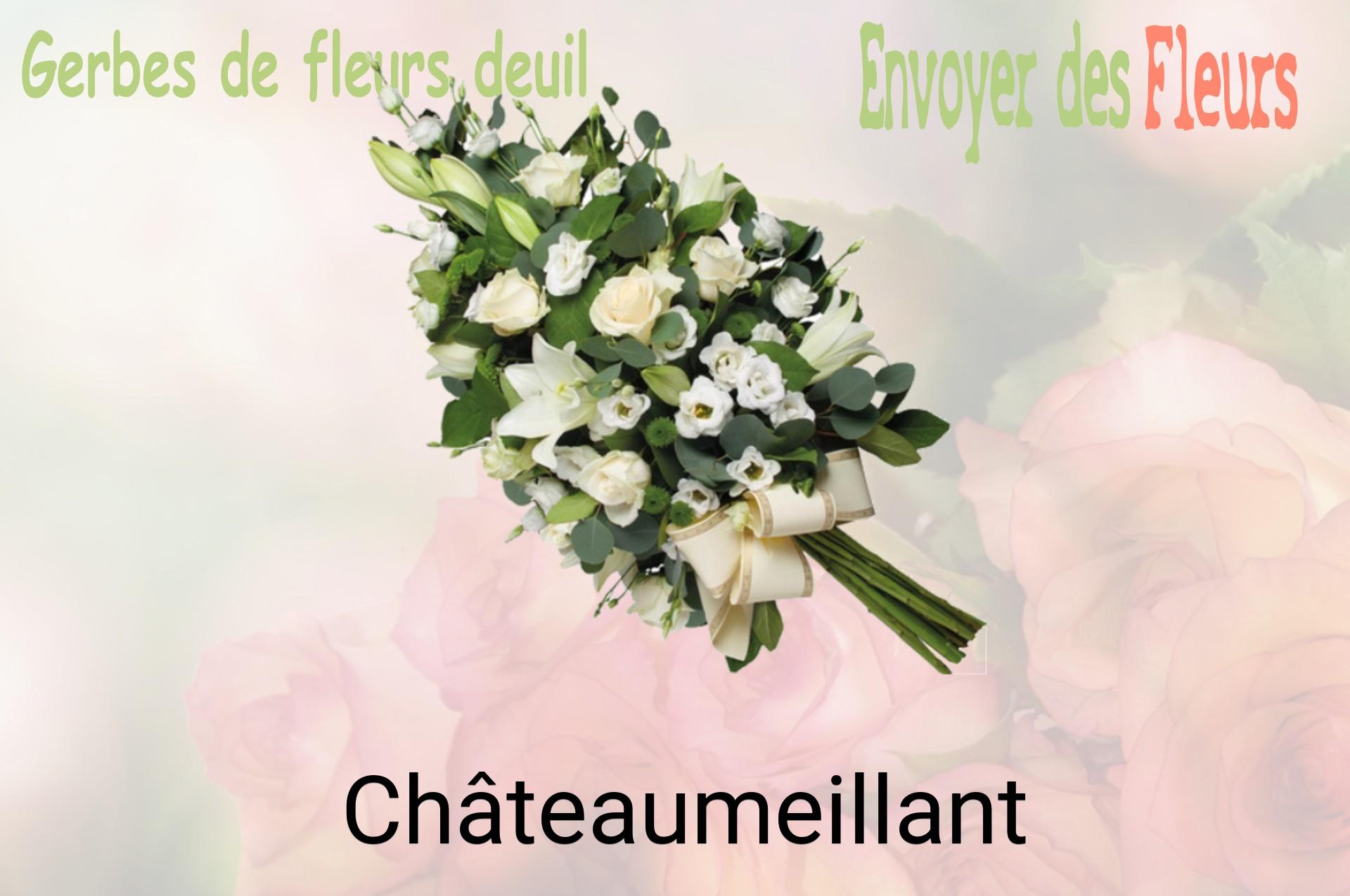 Gerbe de fleurs de deuil livrée à Châteaumeillant